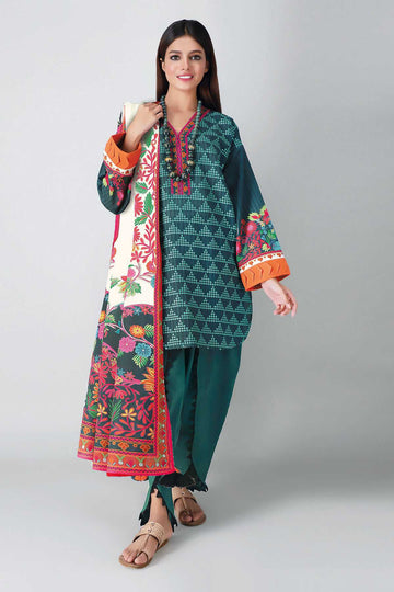Khaadi Bk20407 Green Winter Collection 2020